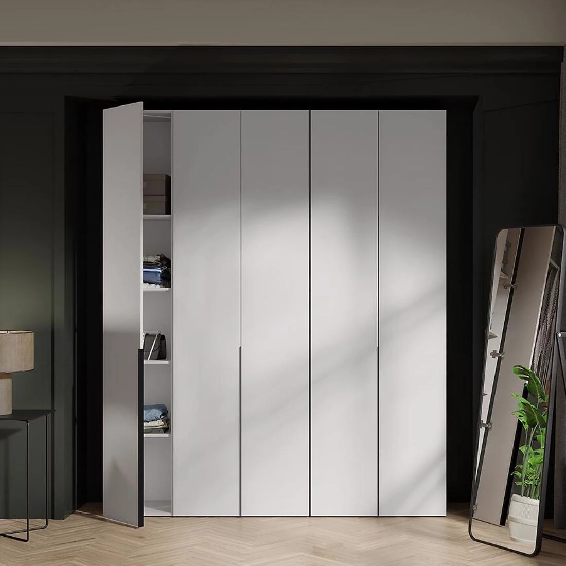 Tanki ormar 80x42x240 cm bela
