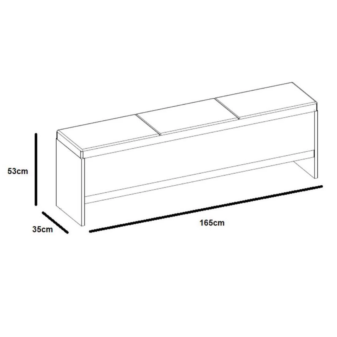 Livorno klupa 165x35x53 cm hrast wotan/bela