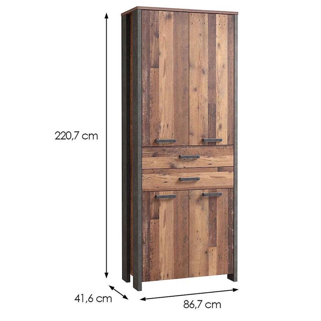Symmach ormar 86,7x41,6x221 cm tamno drvo