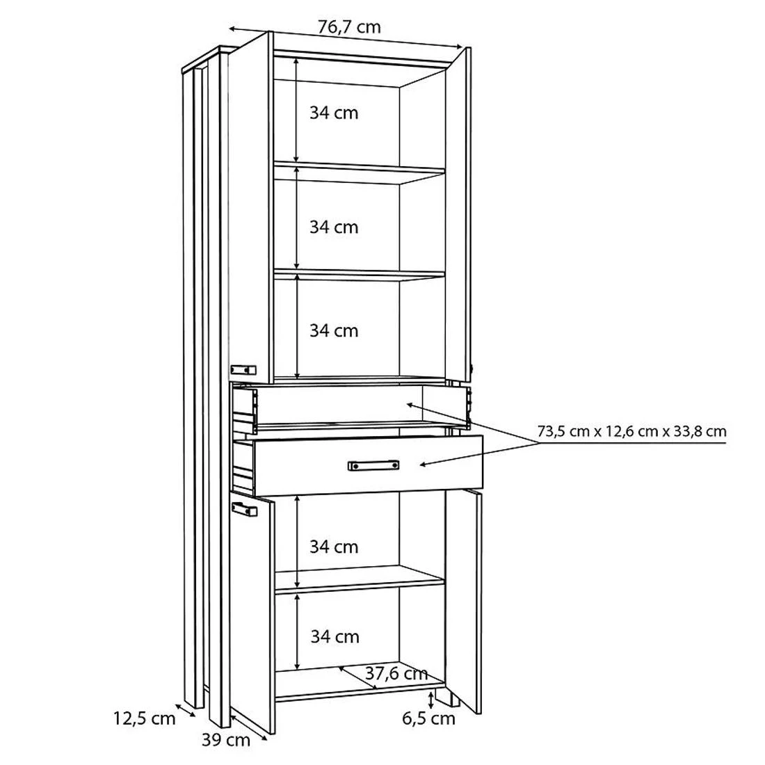 Symmach ormar 86,7x41,6x221 cm tamno drvo