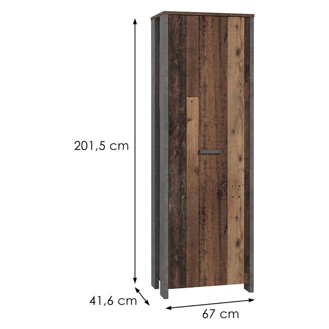 Symmach ormar 67X41X201 cm tamno drvo