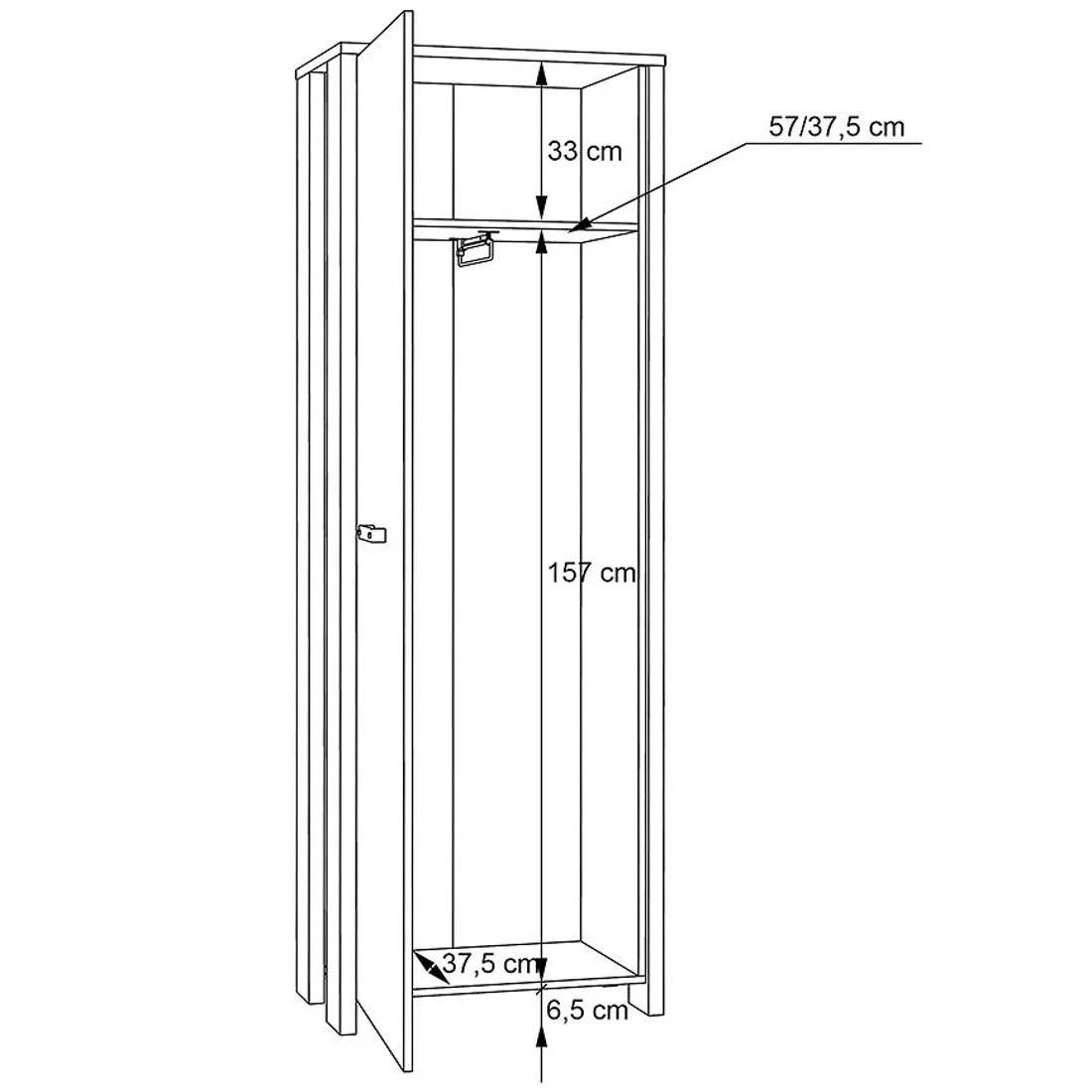 Symmach ormar 67X41X201 cm tamno drvo
