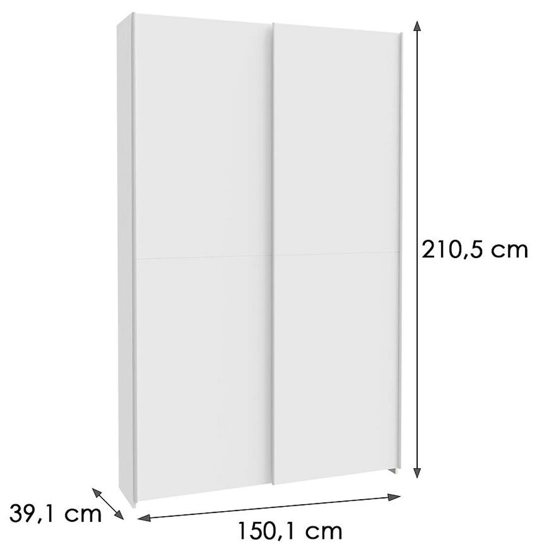 Chiseldon ormar 150,1x39,1x210,5 cm bela