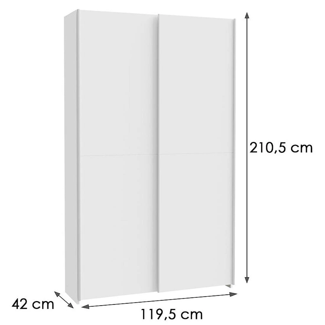 Chiseldon ormar 120,1x39,1x210,5 cm bela