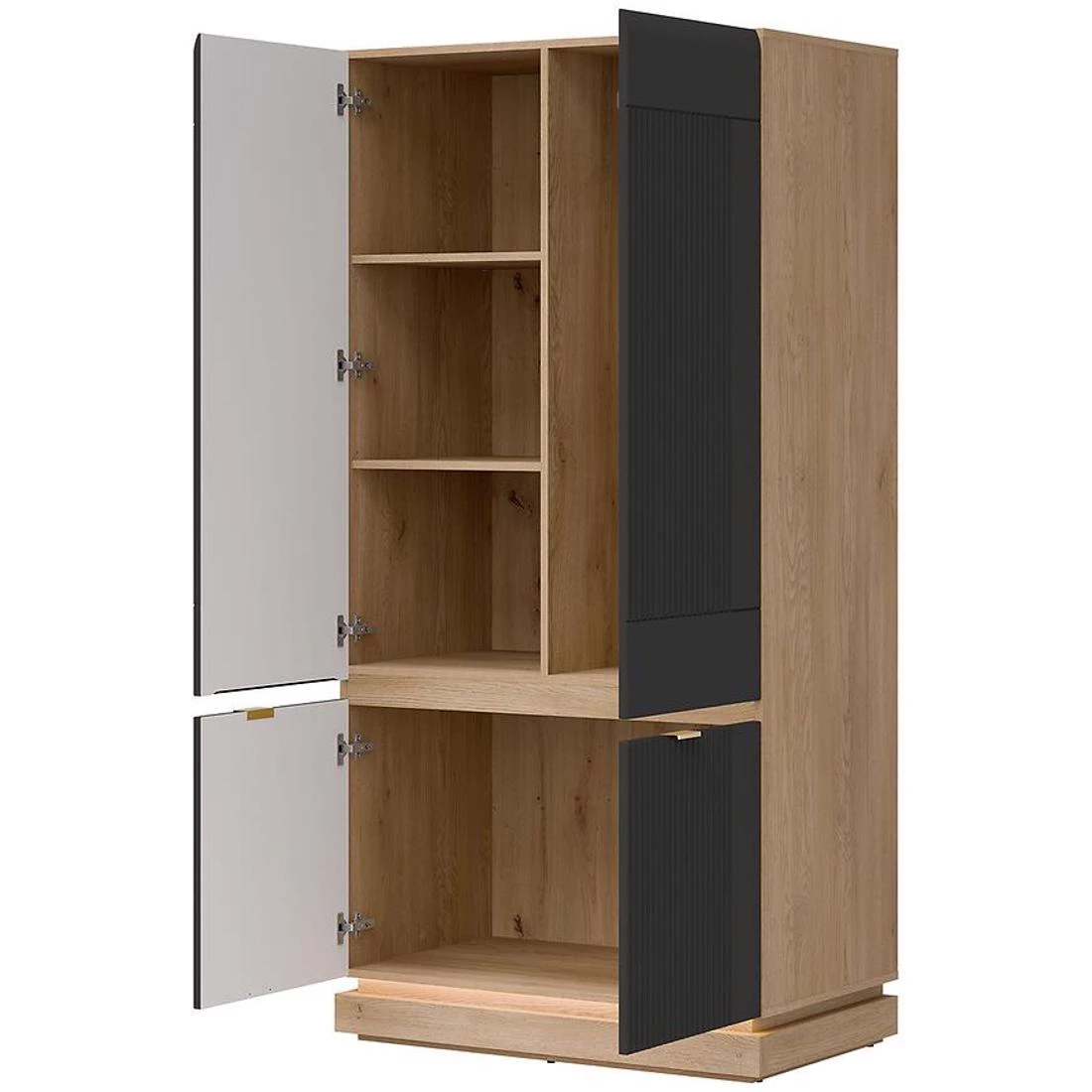 Milton ormar 95,5x55,5x193,5 cm hrast/antracit