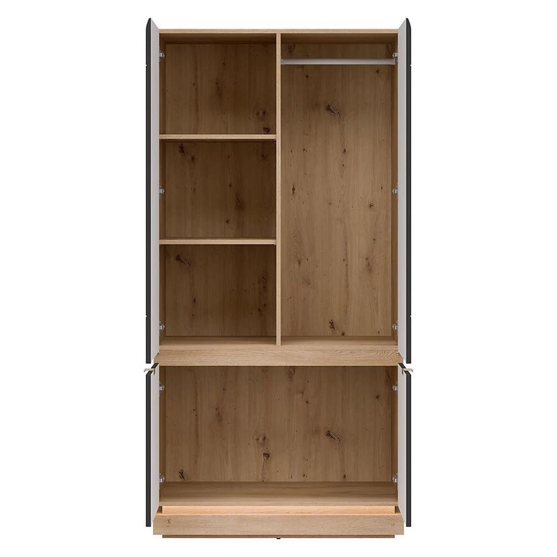 Milton ormar 95,5x55,5x193,5 cm hrast/antracit