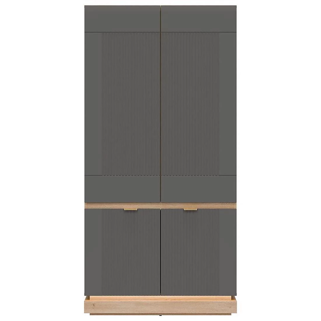 Milton ormar 95,5x55,5x193,5 cm hrast/siva