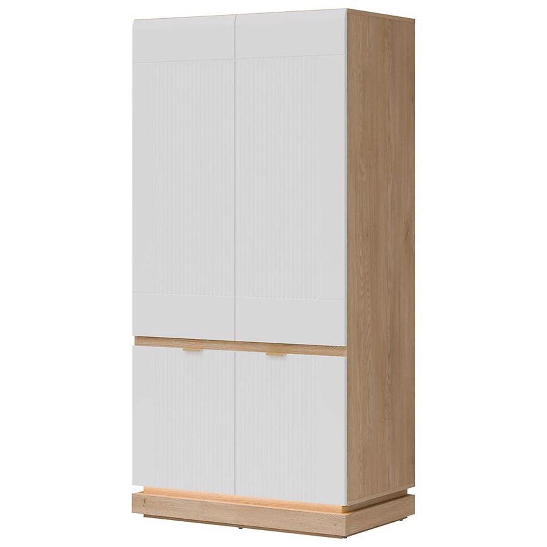 Milton ormar 95,5x55,5x193,5 cm hrast/bela