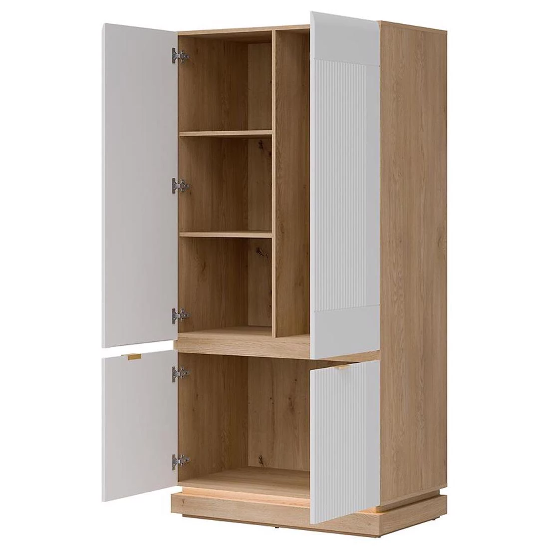 Milton ormar 95,5x55,5x193,5 cm hrast/bela