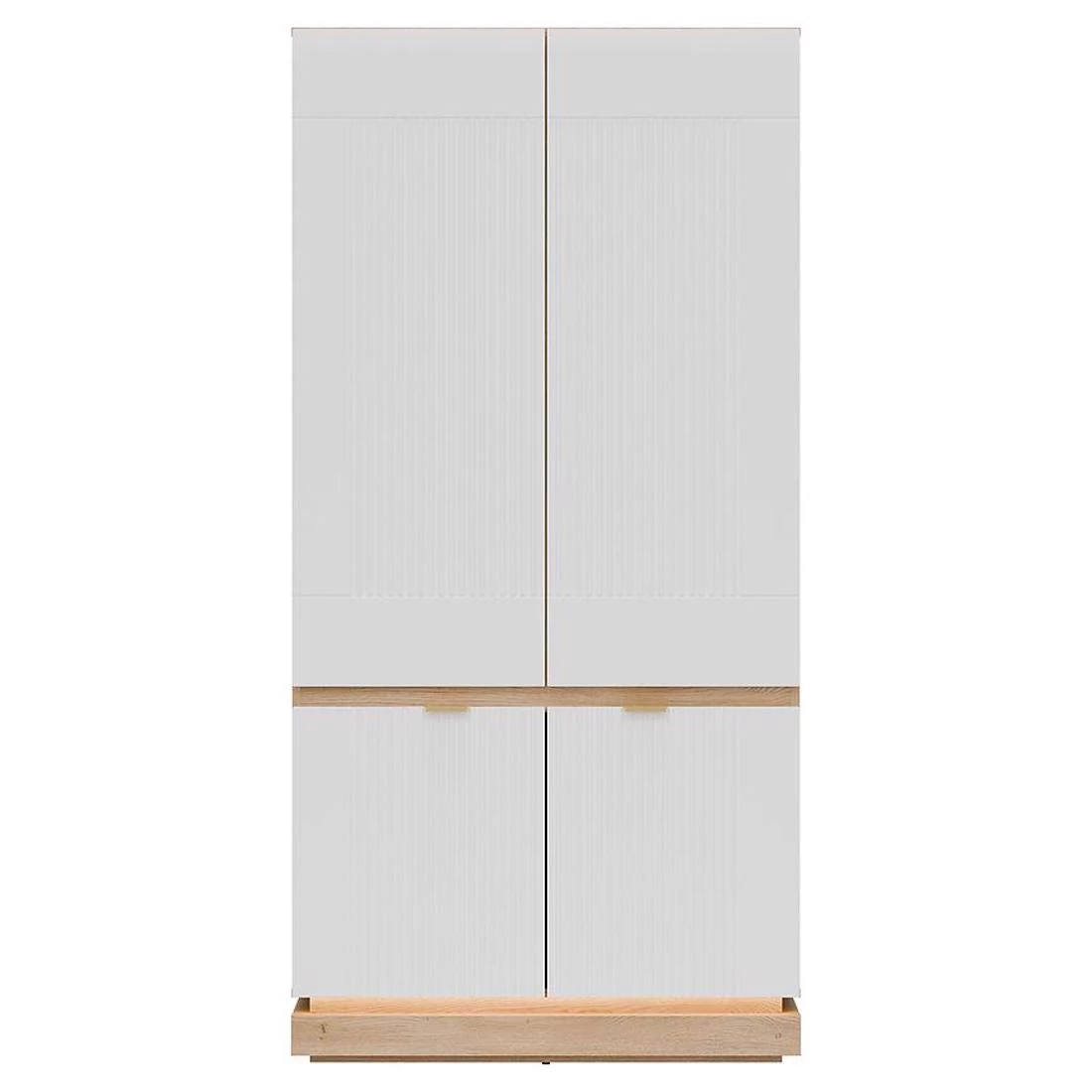 Milton ormar 95,5x55,5x193,5 cm hrast/bela