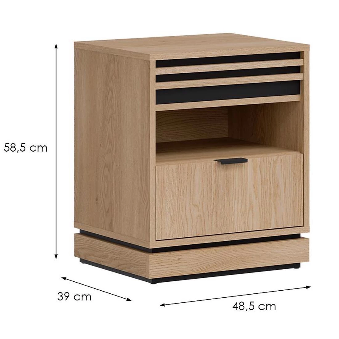 Ferro nocni ormaric 48.5x39x58.5 cm krem ??hrast