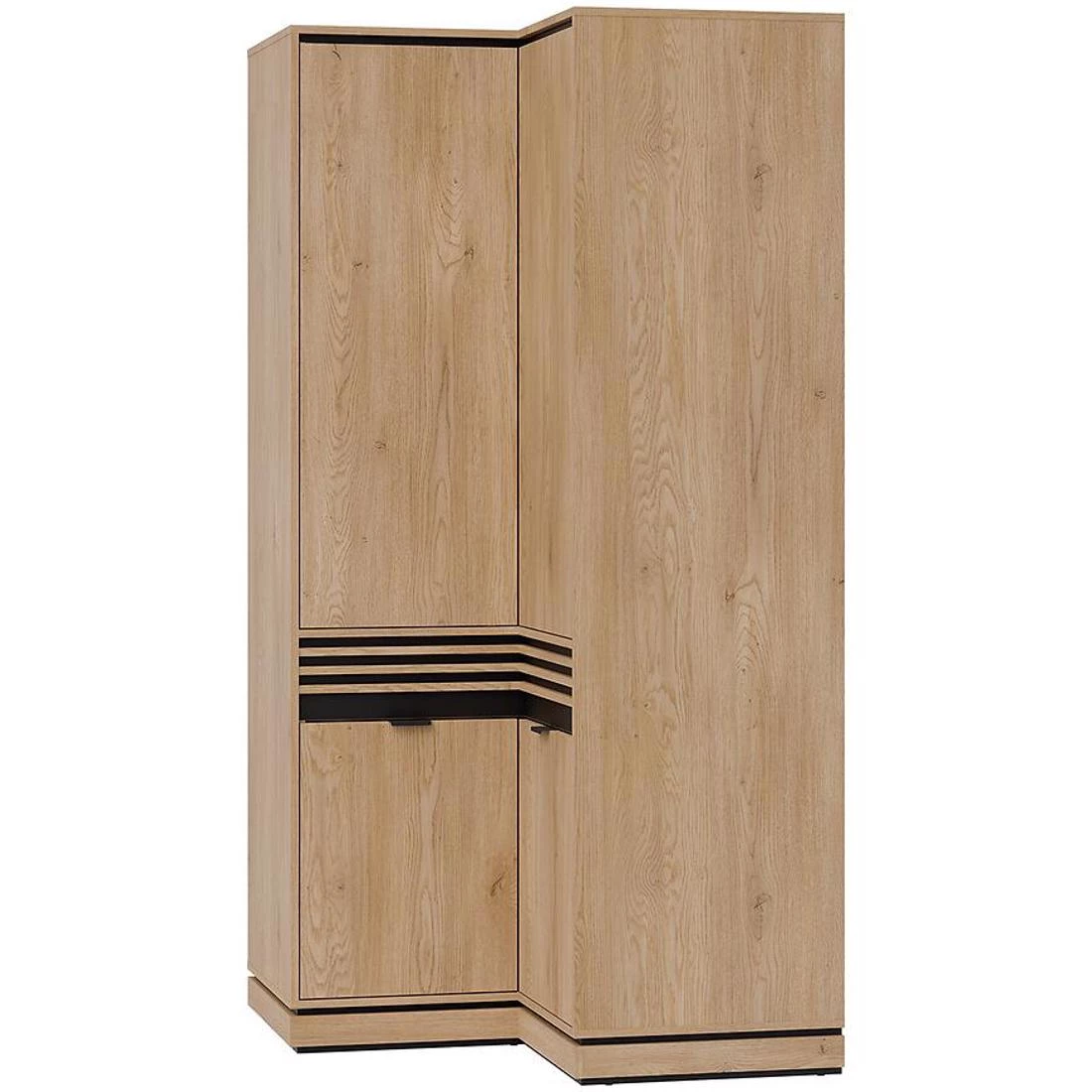 Ferro kutni ormar 100x100x204,5 cm hrast