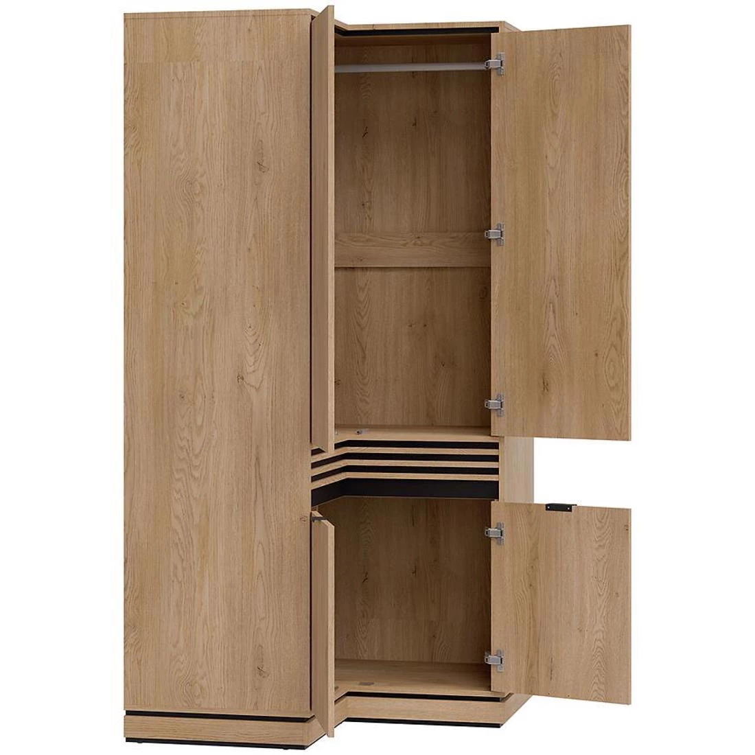 Ferro kutni ormar 100x100x204,5 cm hrast