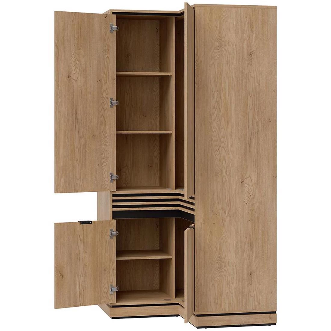 Ferro kutni ormar 100x100x204,5 cm hrast