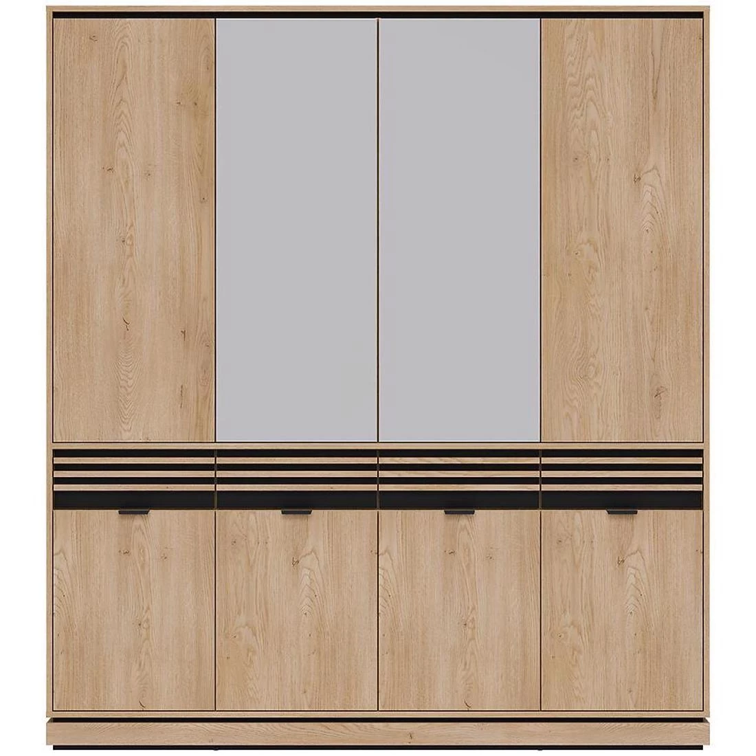 Ferro ormar 182x54x204,5 cm hrast/crna