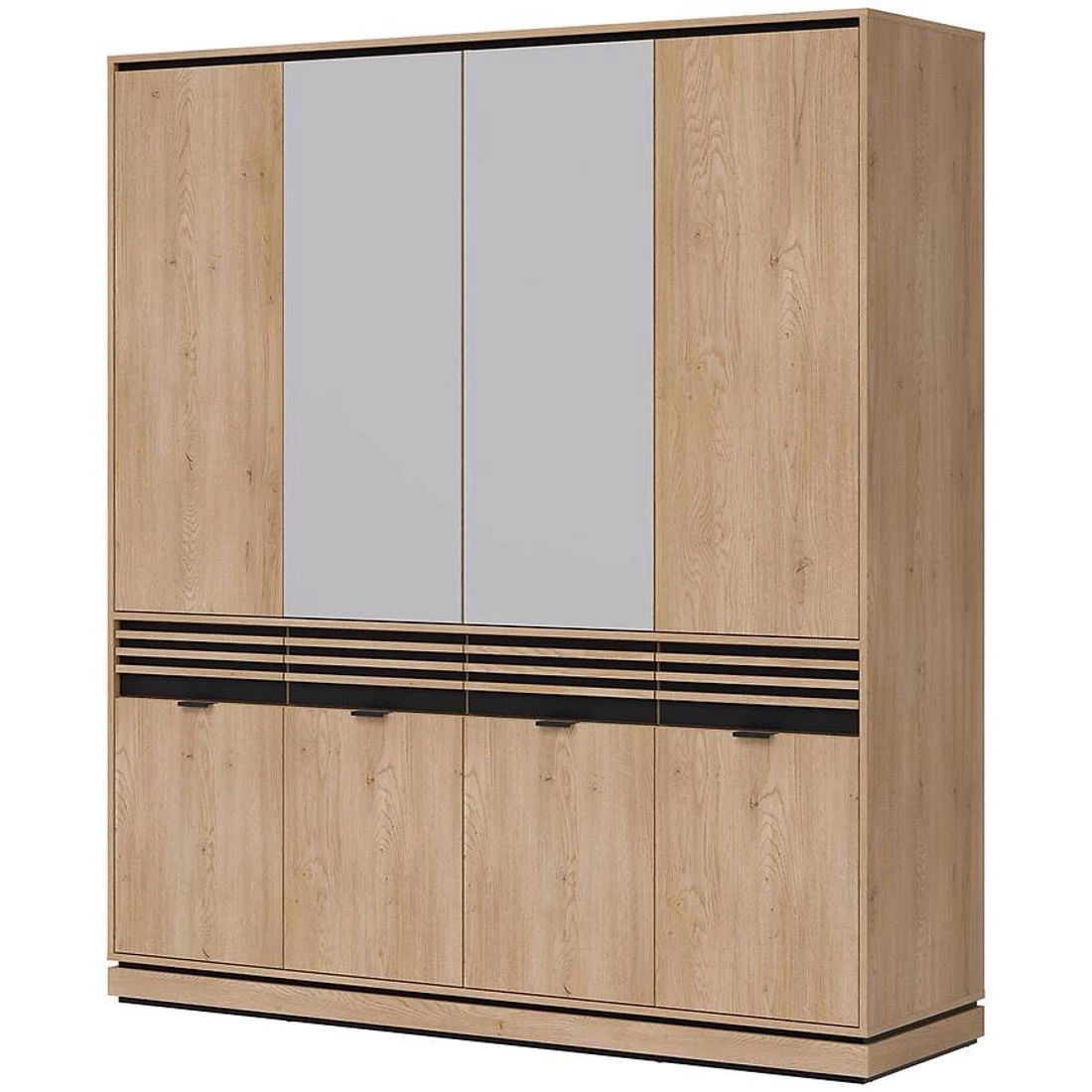 Ferro ormar 182x54x204,5 cm hrast/crna