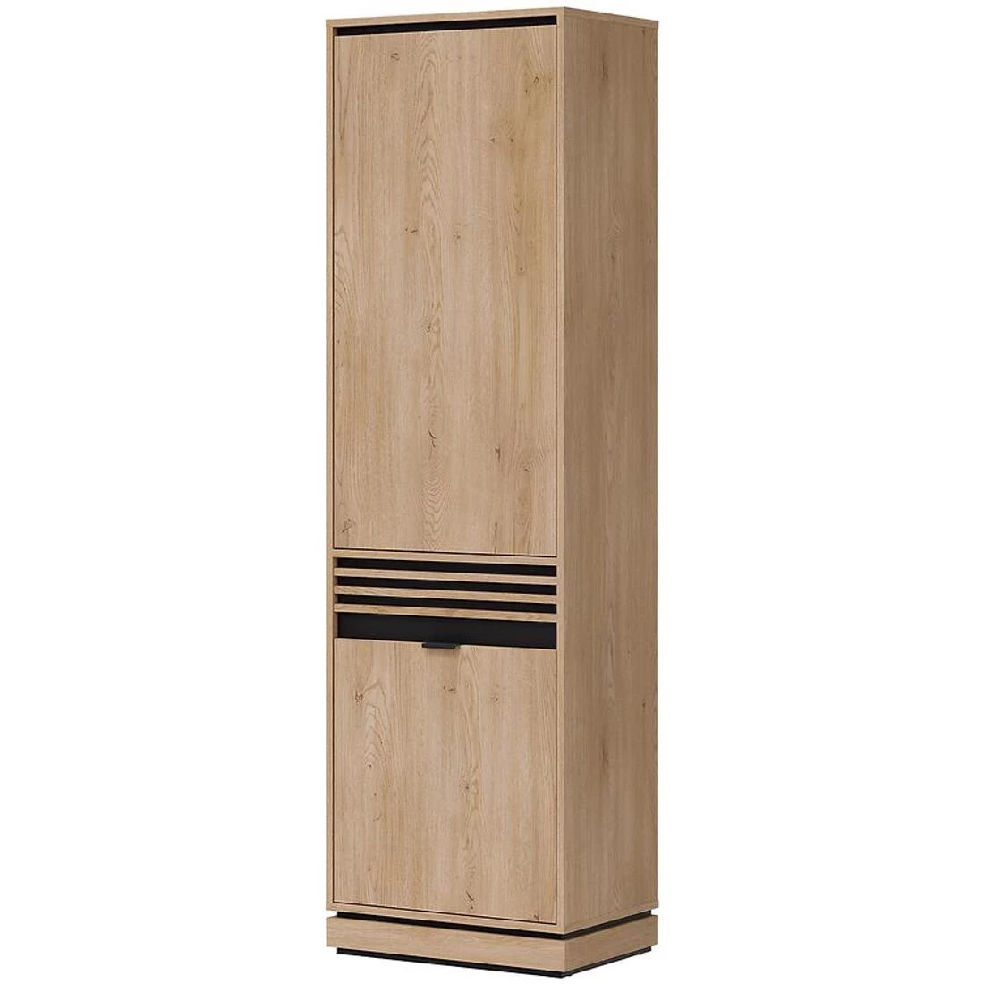 Ferro ormar 57,5x39x195 cm hrast/crna