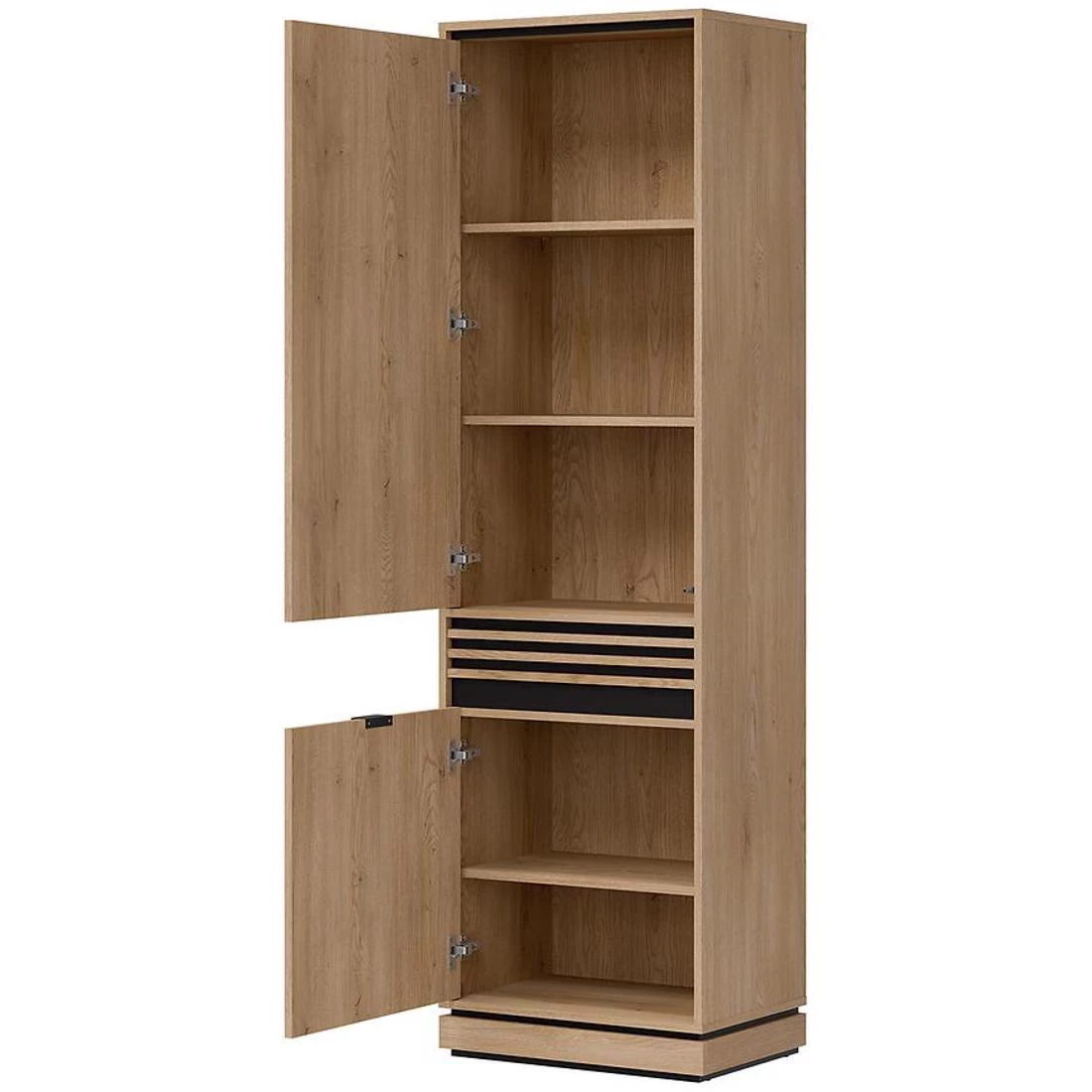 Ferro ormar 57,5x39x195 cm hrast/crna