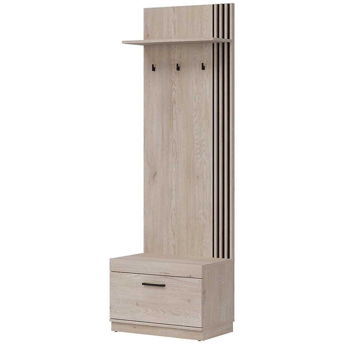 Mati predsoblje 64.5x40x198 cmkrem hrast/crna