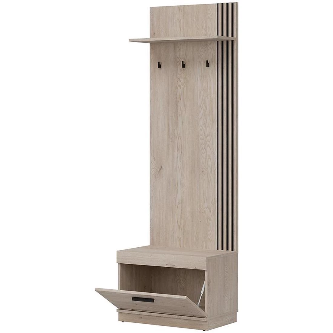 Mati predsoblje 64.5x40x198 cmkrem hrast/crna