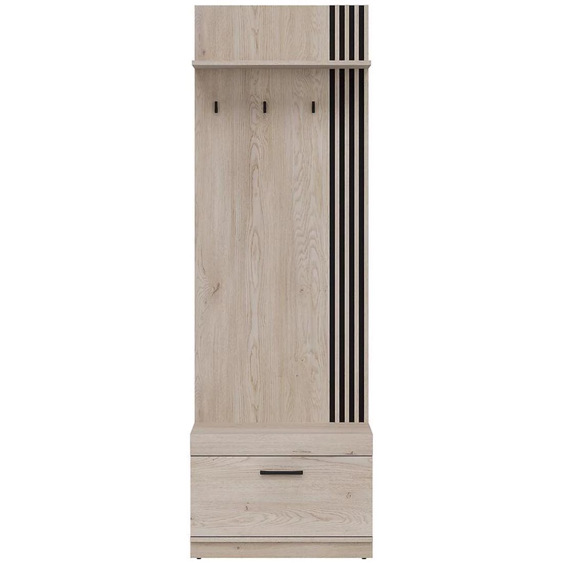 Mati predsoblje 64.5x40x198 cmkrem hrast/crna