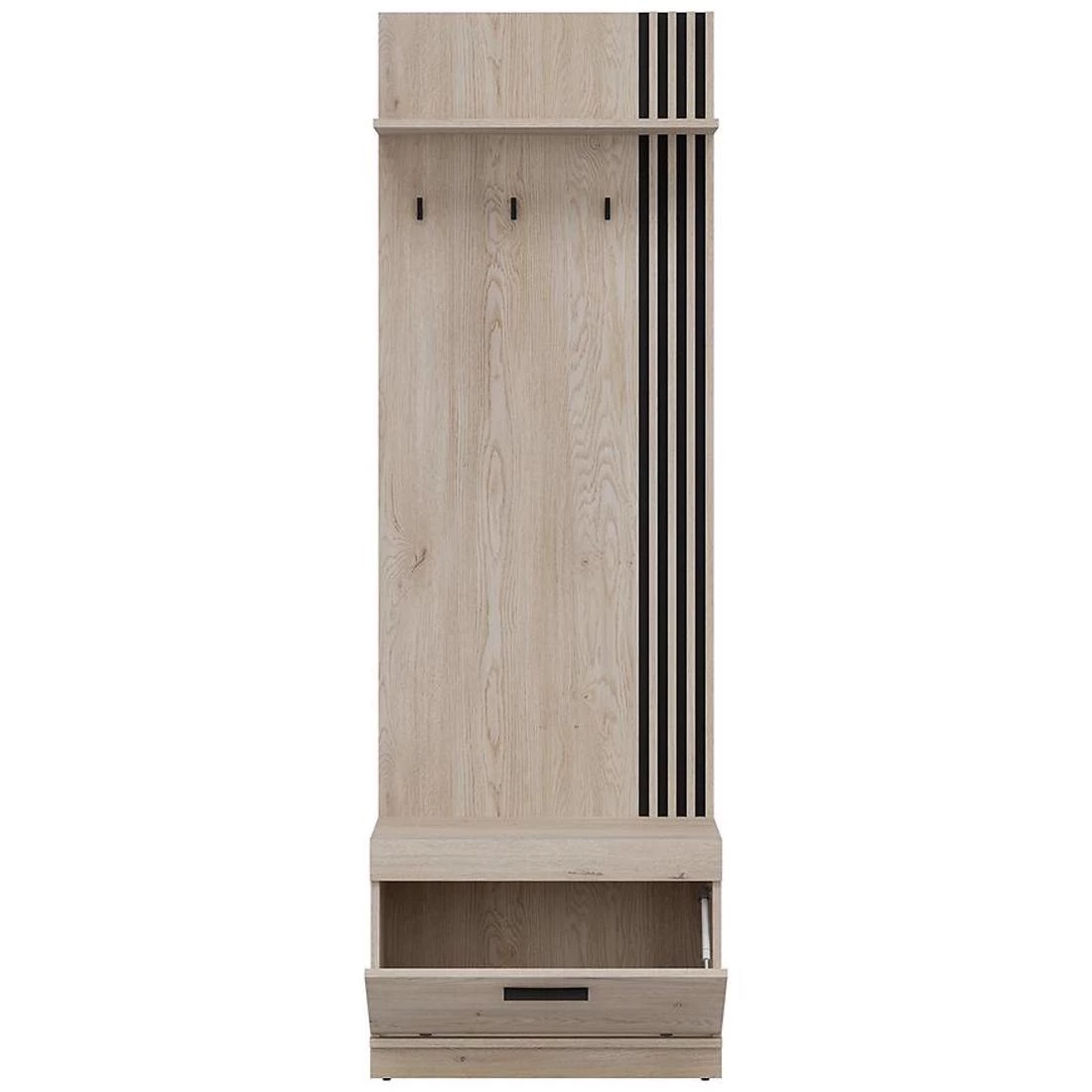 Mati predsoblje 64.5x40x198 cmkrem hrast/crna