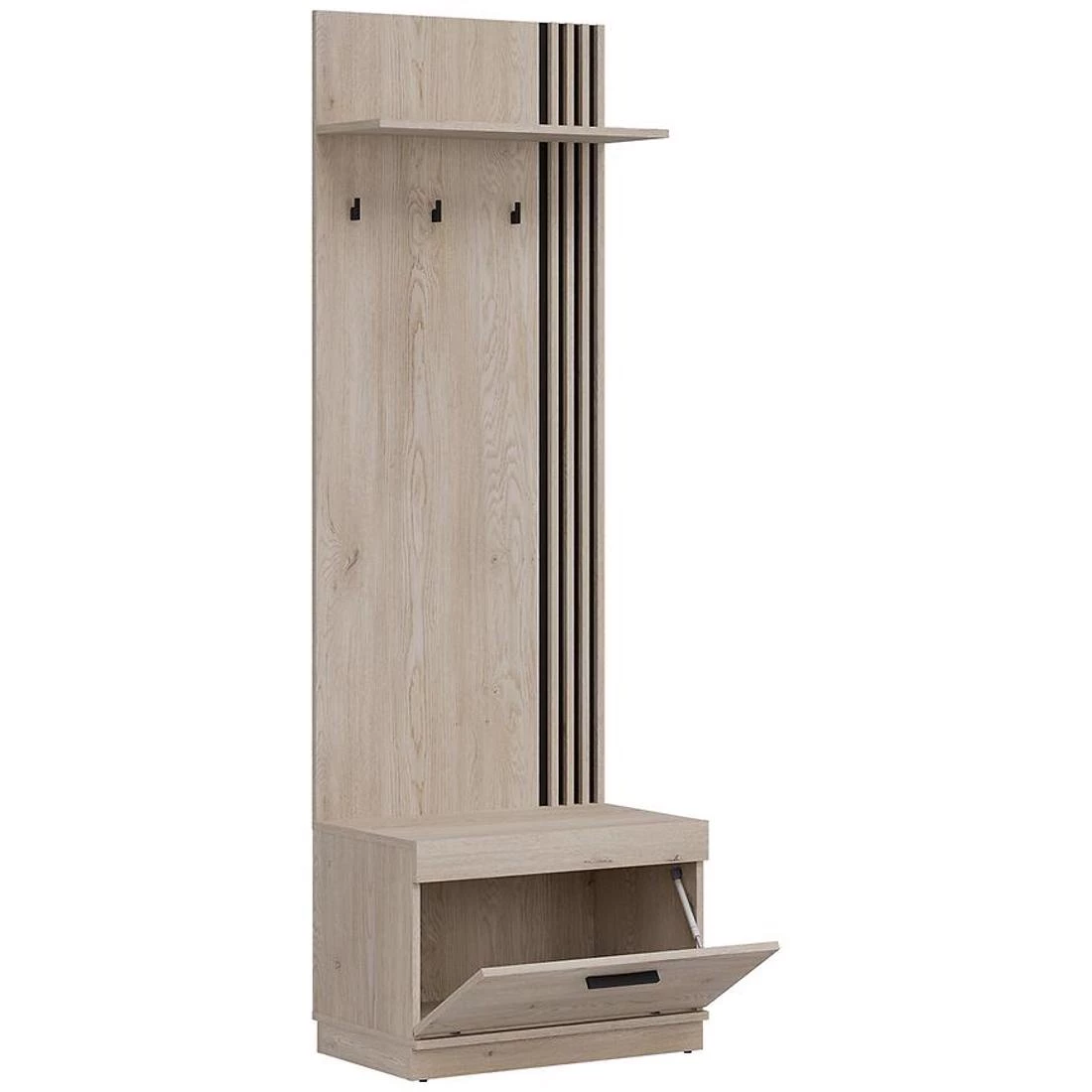 Mati predsoblje 64.5x40x198 cmkrem hrast/crna
