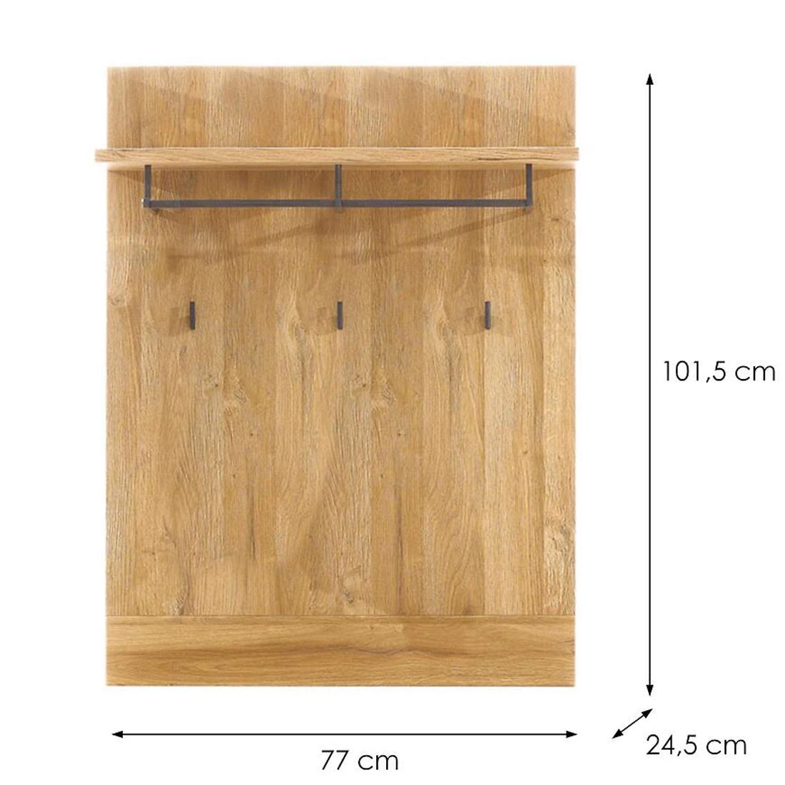 York Y-13 zidna vješalica 77x24.5x101.5 cm hrast