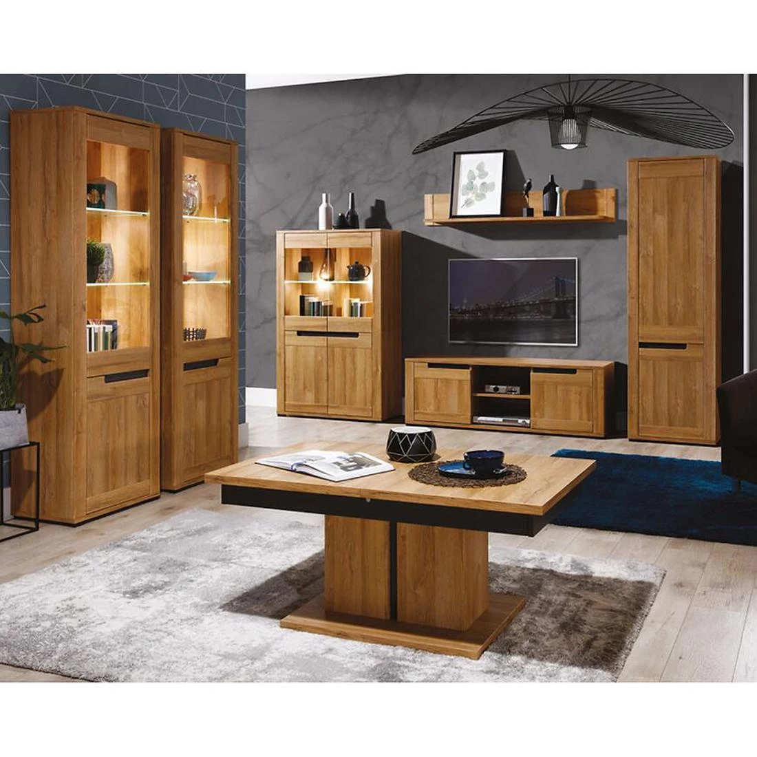 York Y-13 zidna vješalica 77x24.5x101.5 cm hrast