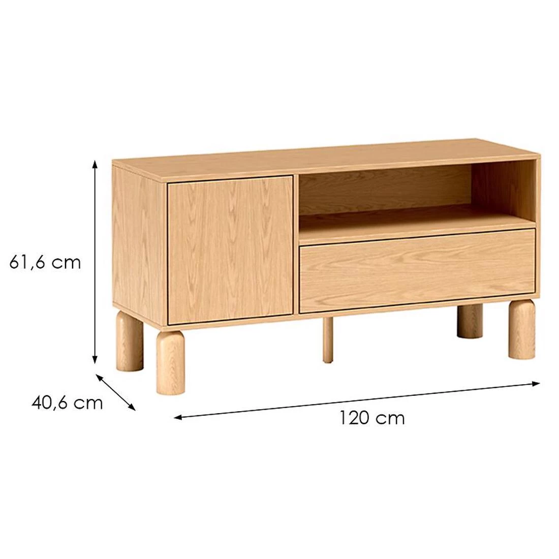 Sanden TV stalak 120x40,6x61,6 drvo