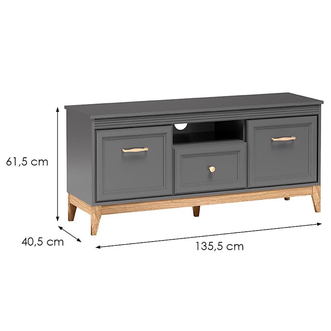 Terra Ta8 TV stalak 135,5x40,5x61,5 sivi