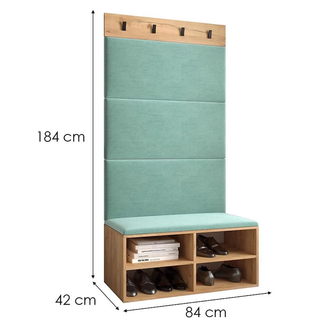 Miro predsoblje 84x42x184 cm craft hrast/menta