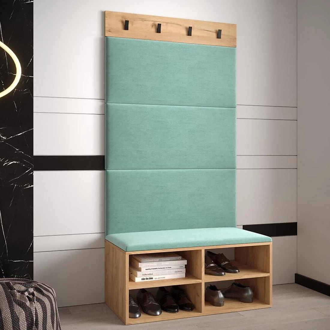 Miro predsoblje 84x42x184 cm craft hrast/menta