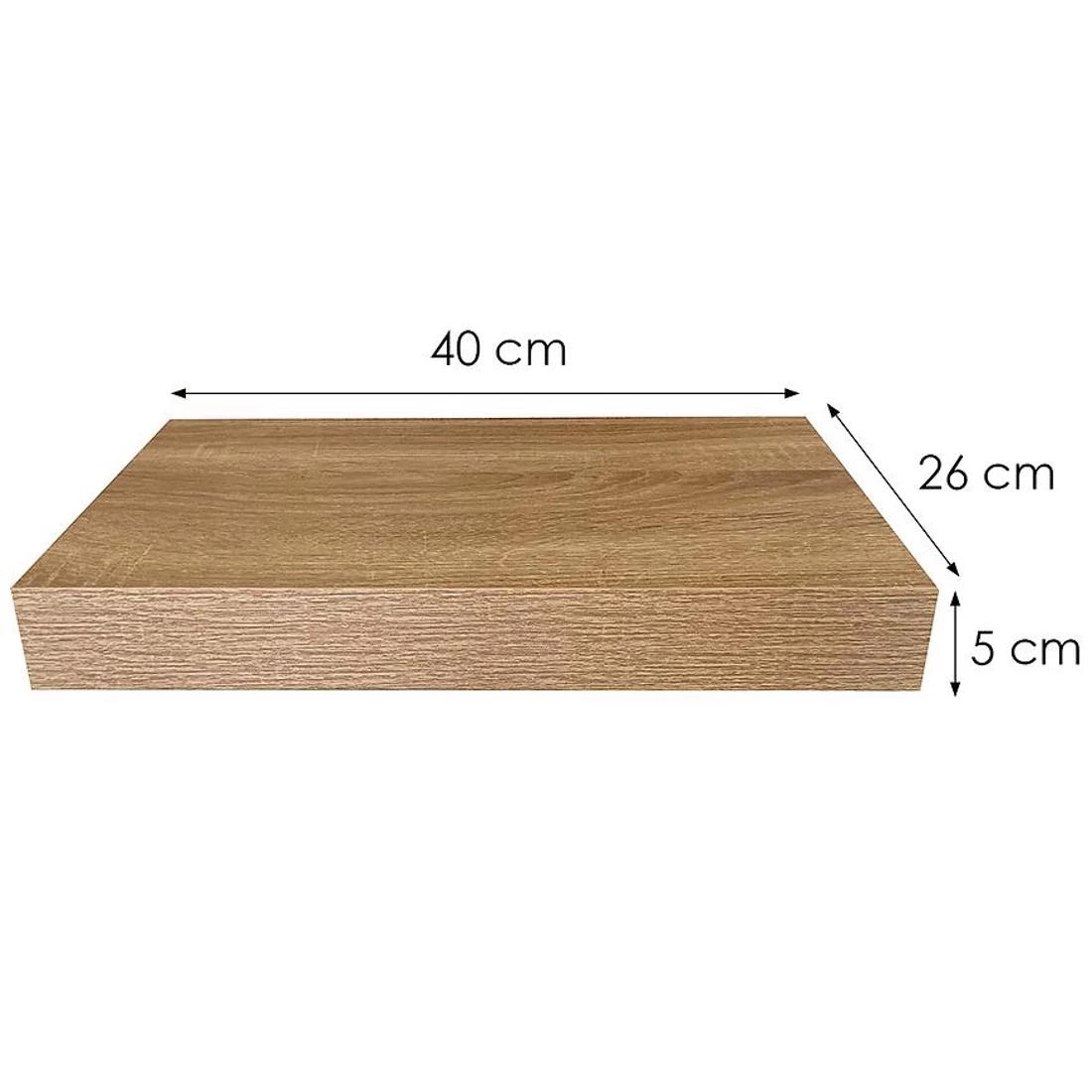Ligno zidna polica 40x26x5 hrast
