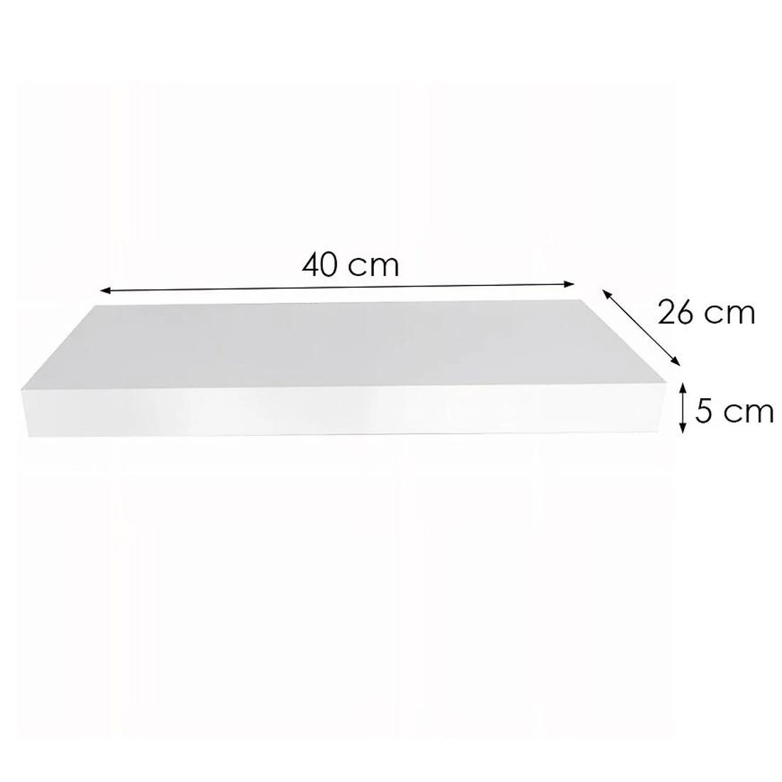 Ligno zidna polica 40x26x5 bela