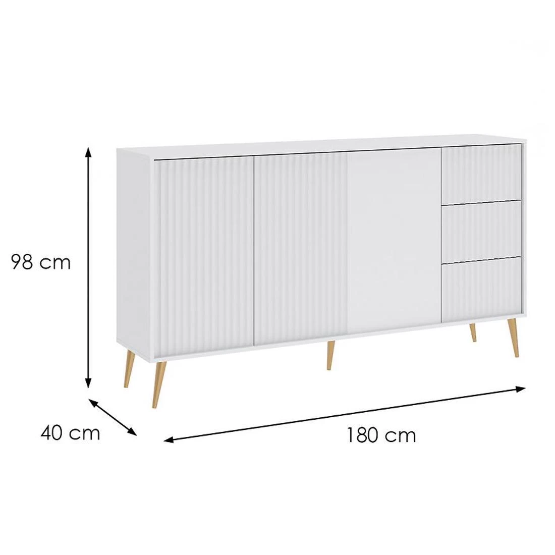 Barcelona komoda 180x40x98 bijela