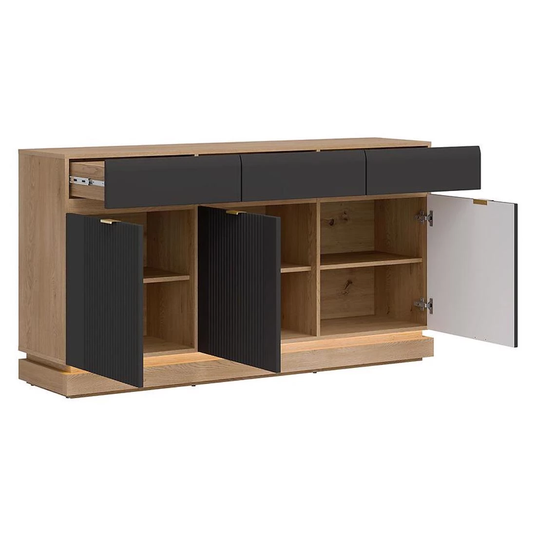 Milton komoda 163,5x40,5x88 crna