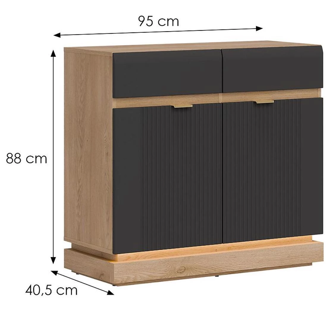 Milton komoda 95x40,5x88 crna