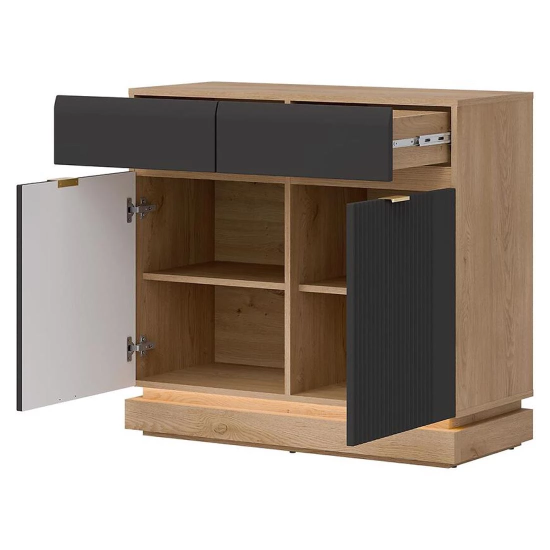 Milton komoda 95x40,5x88 crna