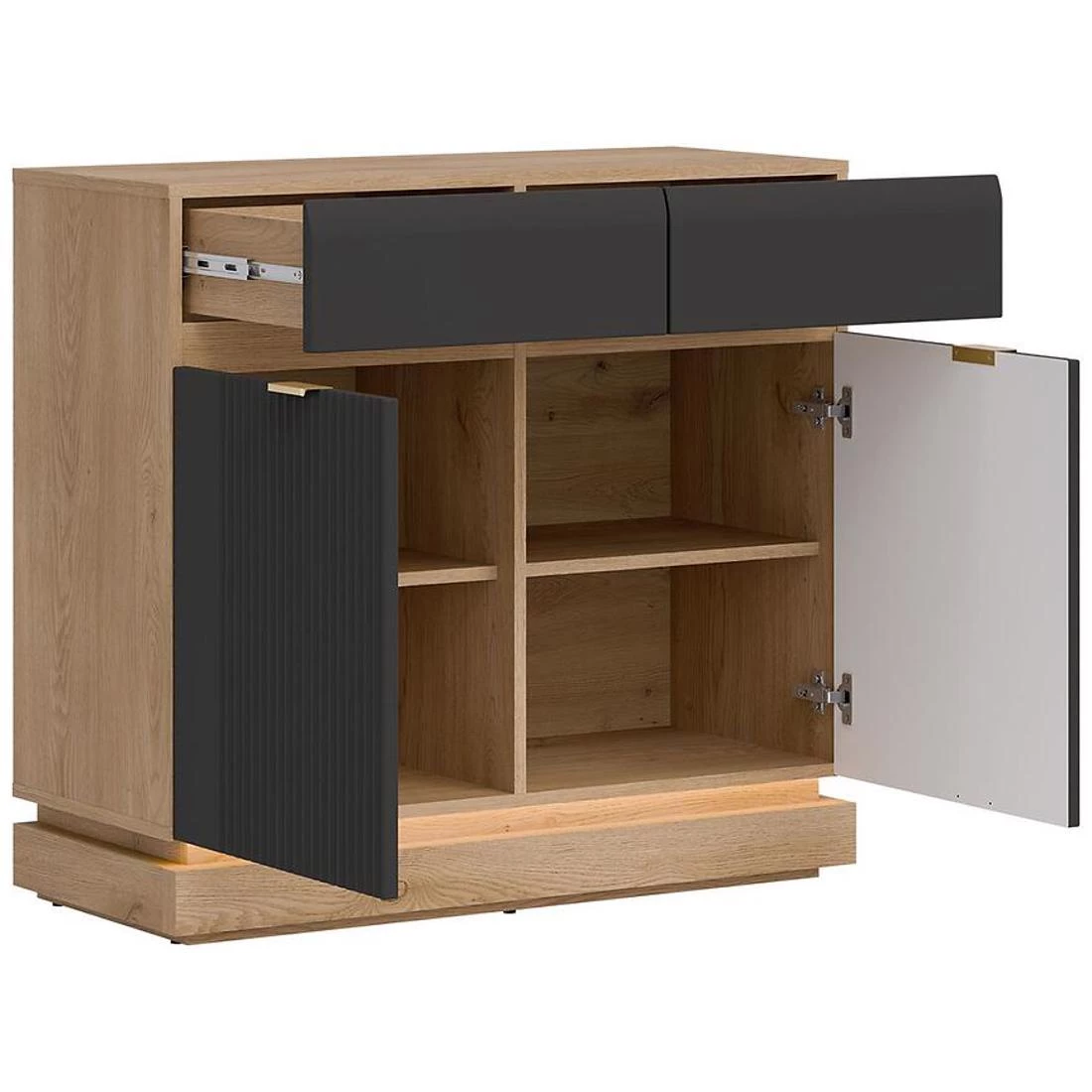 Milton komoda 95x40,5x88 crna