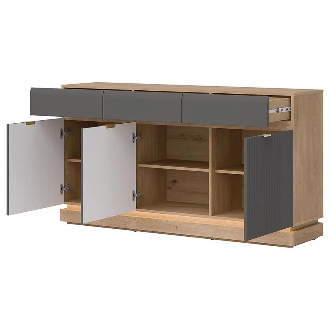 Milton komoda 163,5x40,5x88 antracit