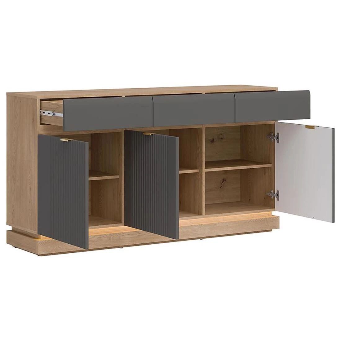 Milton komoda 163,5x40,5x88 antracit