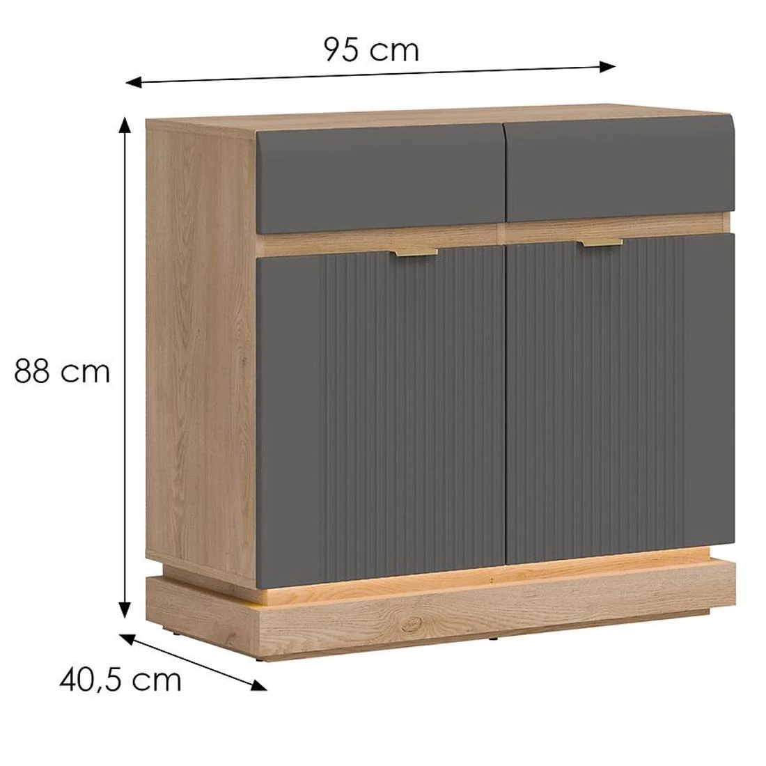 Milton komoda 95x40,5x88 antracit