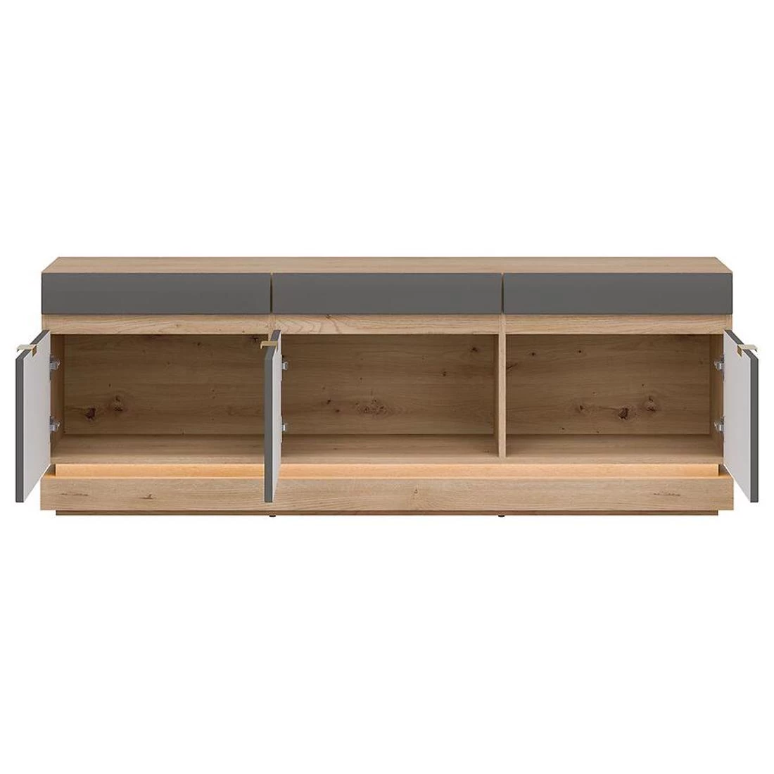 Milton TV komoda 163,5x40,5x58,5 hrast/siva