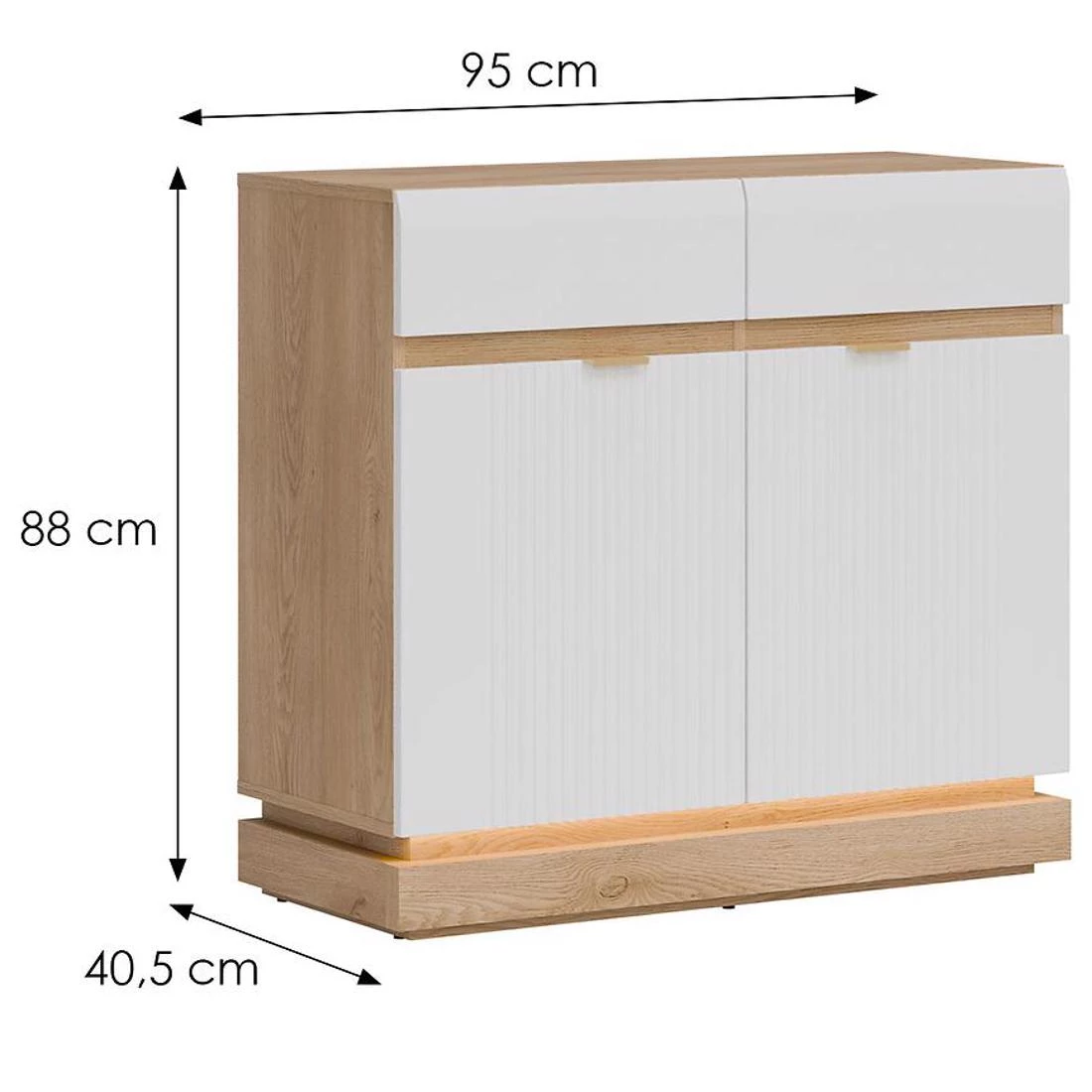 Milton komoda 95x40,5x88 bijela