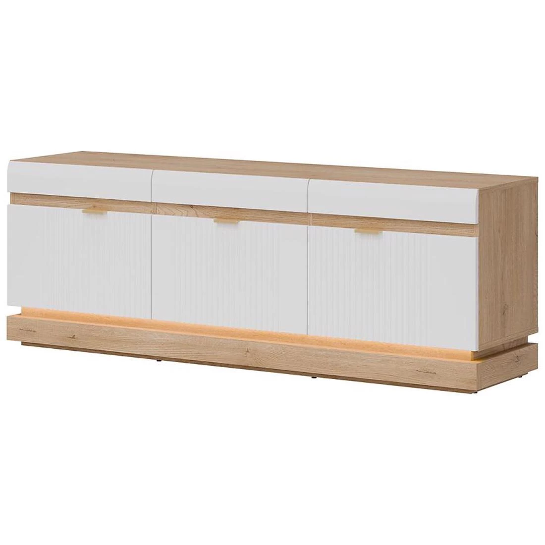 Milton TV komoda 163,5x40,5x58,5 hrast/bela
