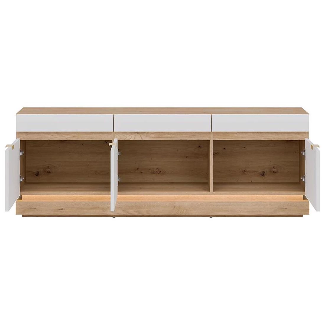 Milton TV komoda 163,5x40,5x58,5 hrast/bela