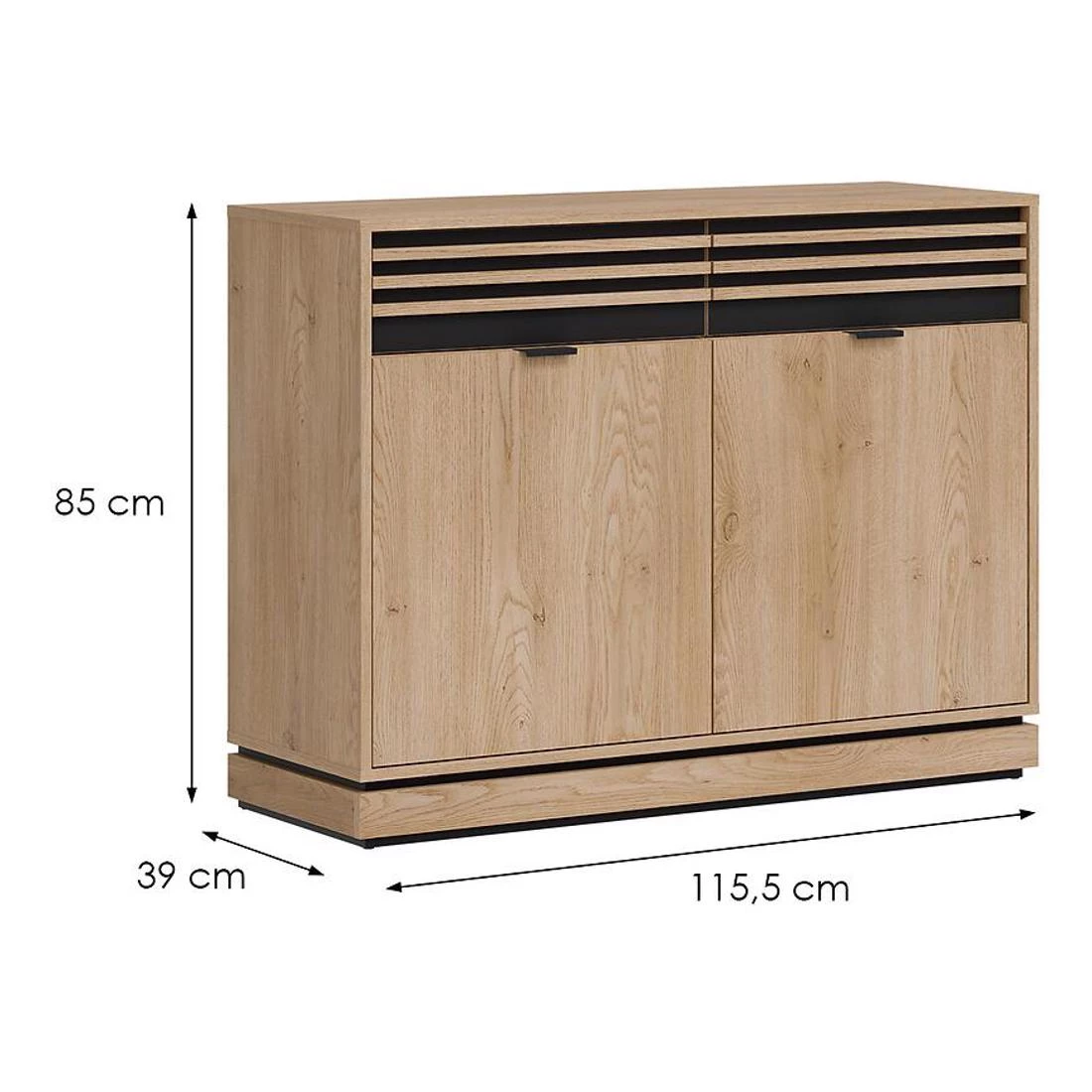 Ferro komoda 115,5x39x85 oak crem torro