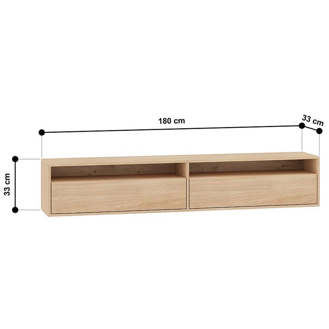 Reynos TV stalak 180x33x33 hrast