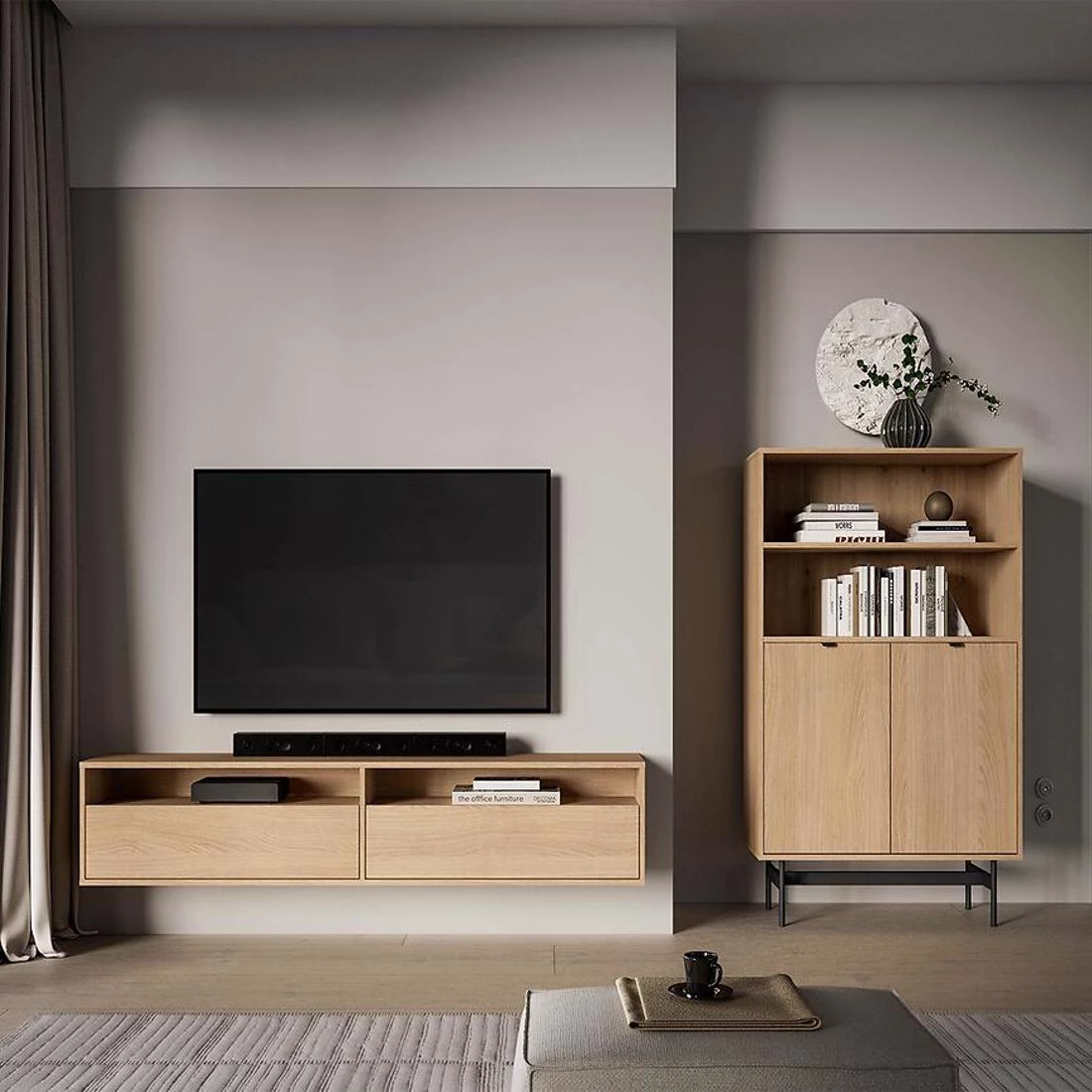 Reynos TV stalak 180x33x33 hrast